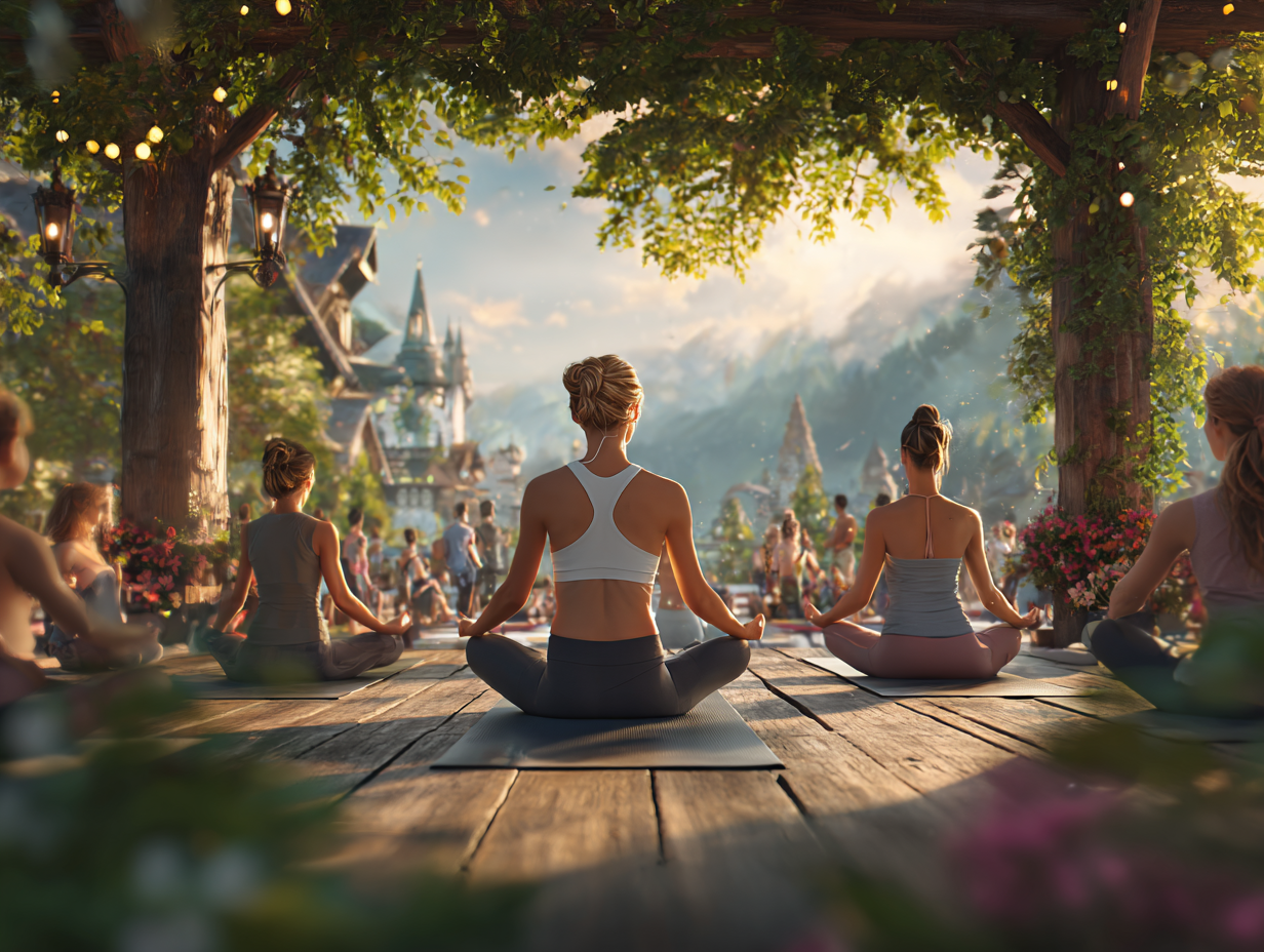 Začínající praktikanti jógy